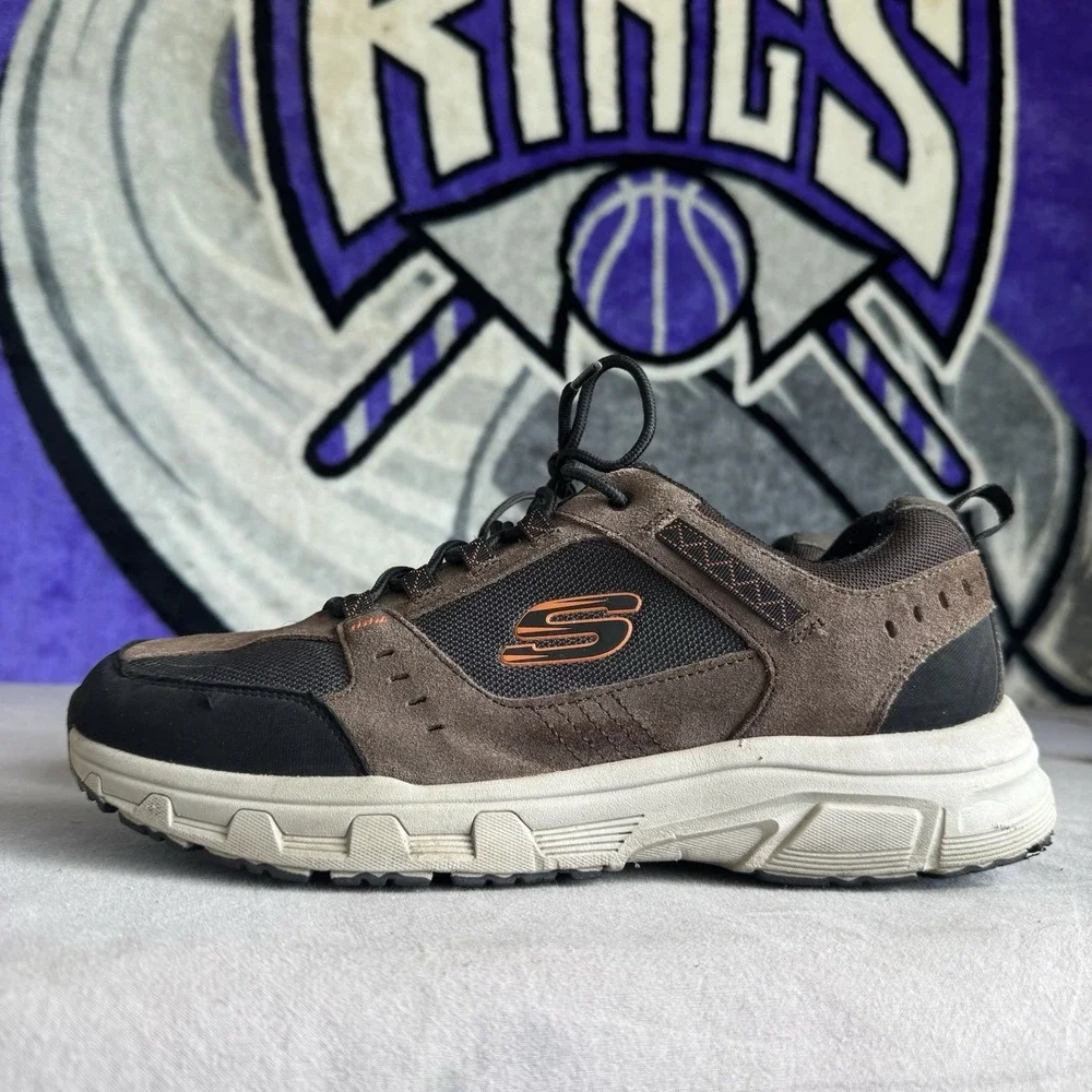 Size 12 - Skechers Men's Oak Canyon - Chocolate/Black  Extra Wide 51893EWW